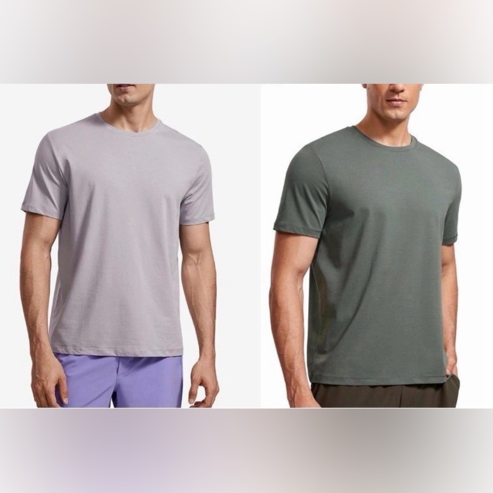 2 brand new NWT men’s CRZ YOGA t shirts medium